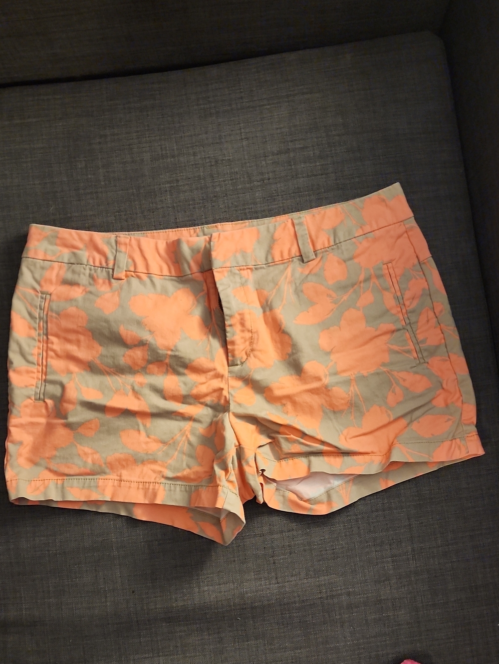 jcpenney Peach Floral Print Bermuda Shorts